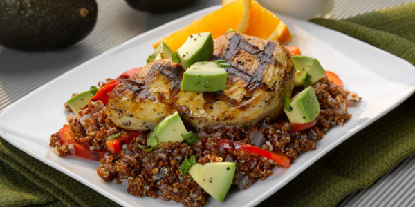 BKCW March 2025 Recipe - Grilled Chicken and Avocado Quinoa Pilaf